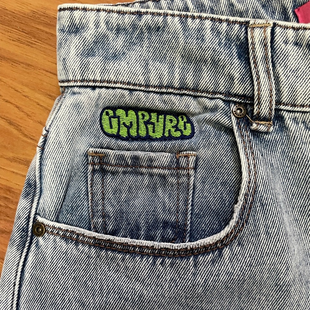 Zumiez Empyre Tori Courtney Wash Skate Denim Jeans Baggy High Rise Distressed 0 - Picture 7 of 16